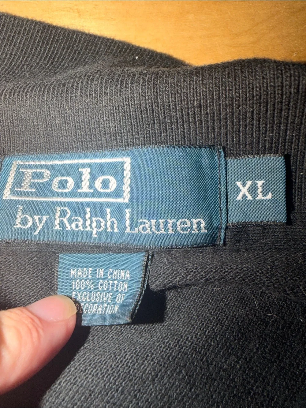 Ralph Lauren Black Polo with Red Pony Embroidery